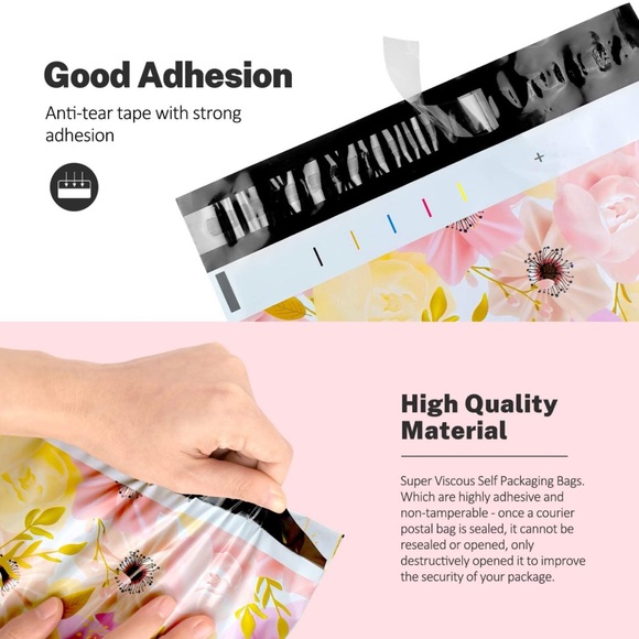 25 10X13 Poly Mailers Thank You Flowers Shipping Envelopes Bags PRICE IS FIRM - Picture 10 of 11